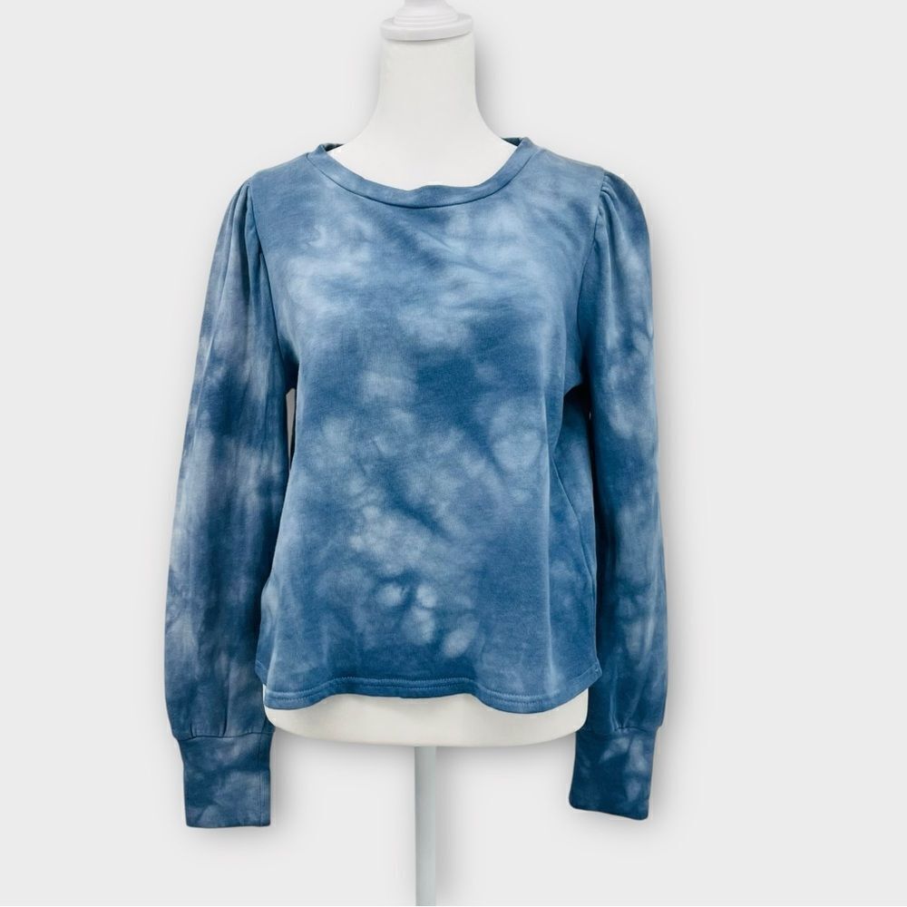 BB Dakota Groove Thing Sweatshirt in Blue Tie-Dye Women’s Size S NWT - Picture 3 of 10
